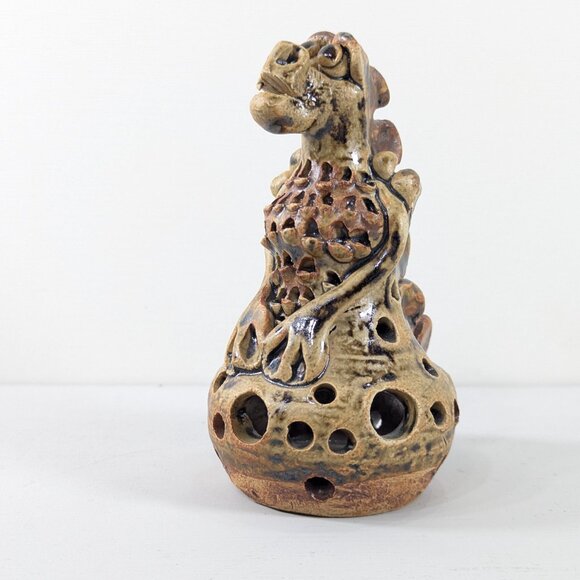 Ceramic Dragon Incense Cone holder, handmade pottery ornament - Picture 5 of 8